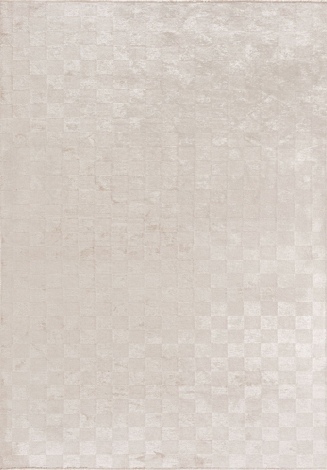 CHECKERS ECRU RUG - 1