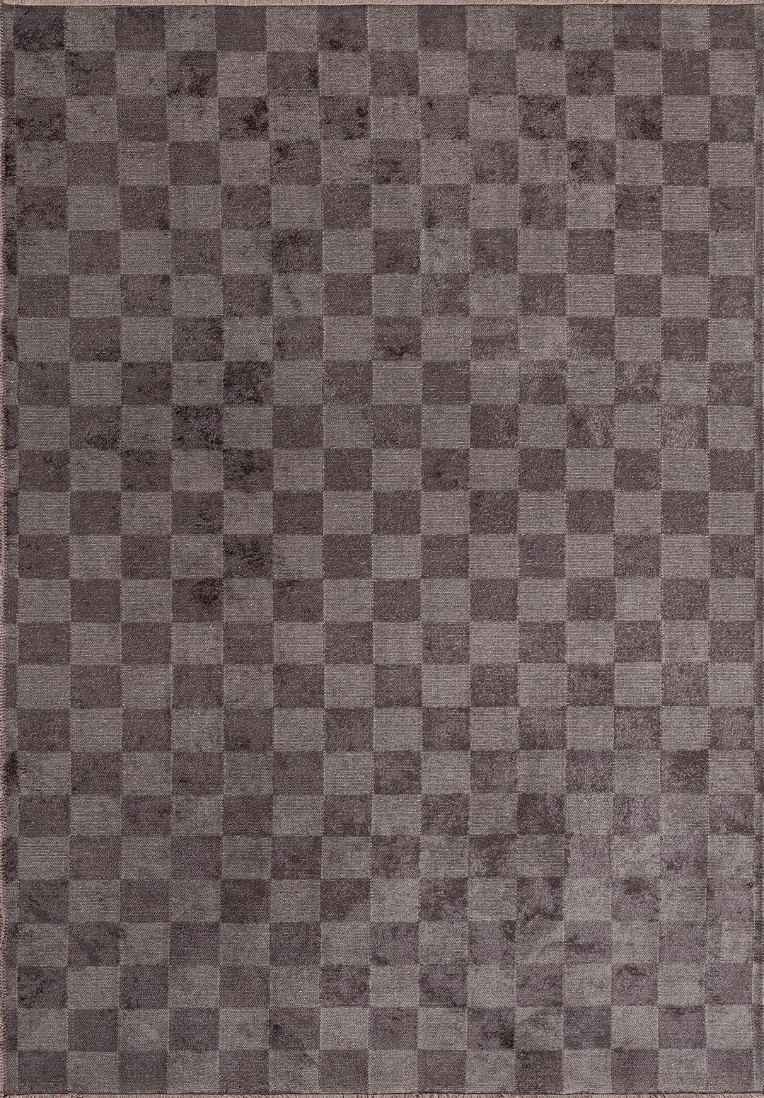 CHECKERS CHARCOAL RUG - 1