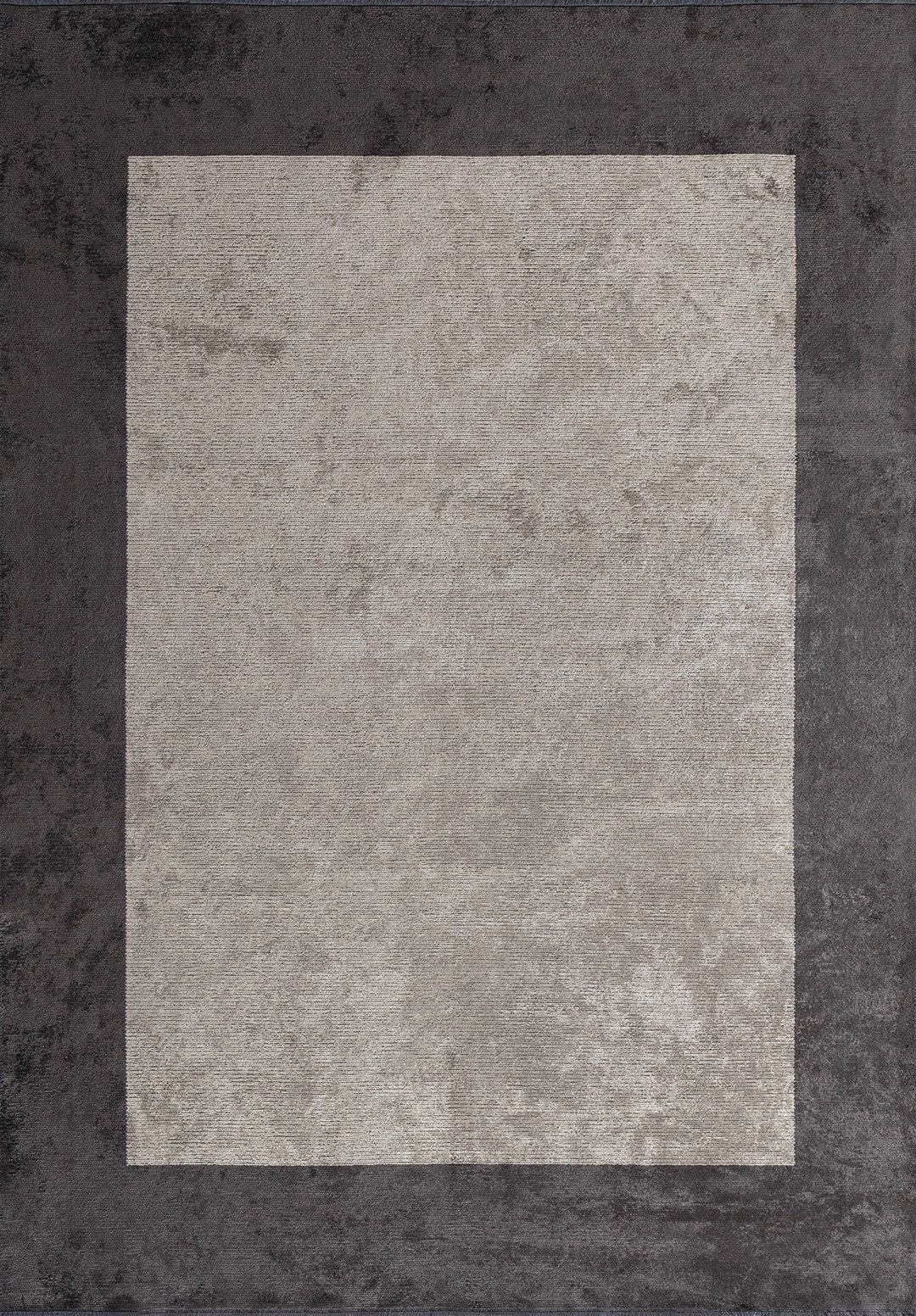 BORDER CHARCOAL - CREAM RUG - 1