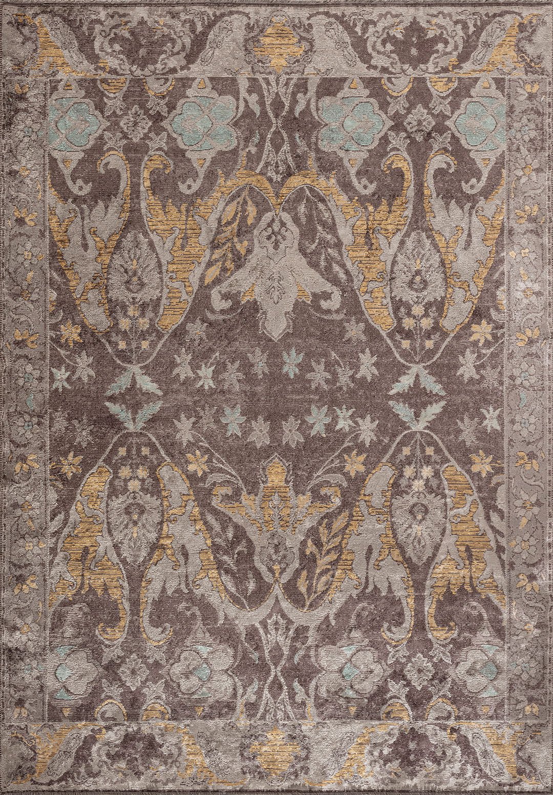 BARON BEIGE - NOUGAT - GOLD - DARK MINK - RIVER GREEN RUG - 1