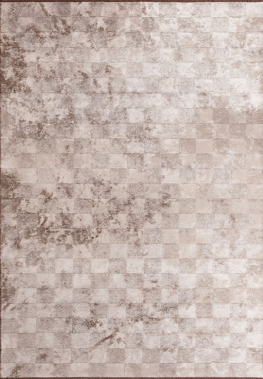CHECKERS CREAM RUG - 1