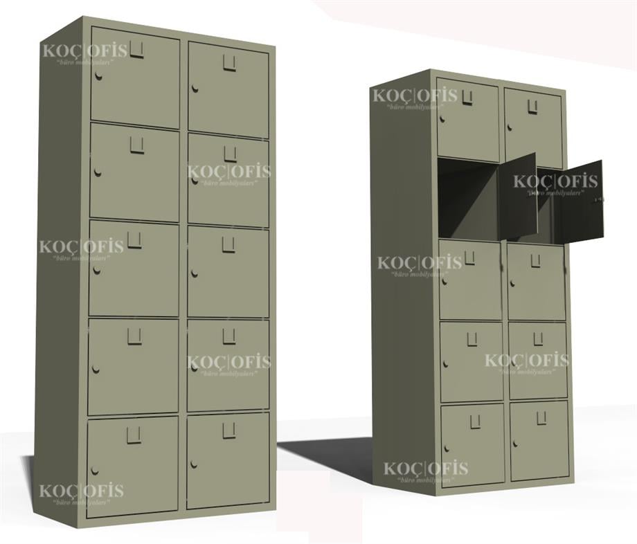 10 GÖZLÜ ÇELİK ÖĞRETMEN DOLABI 