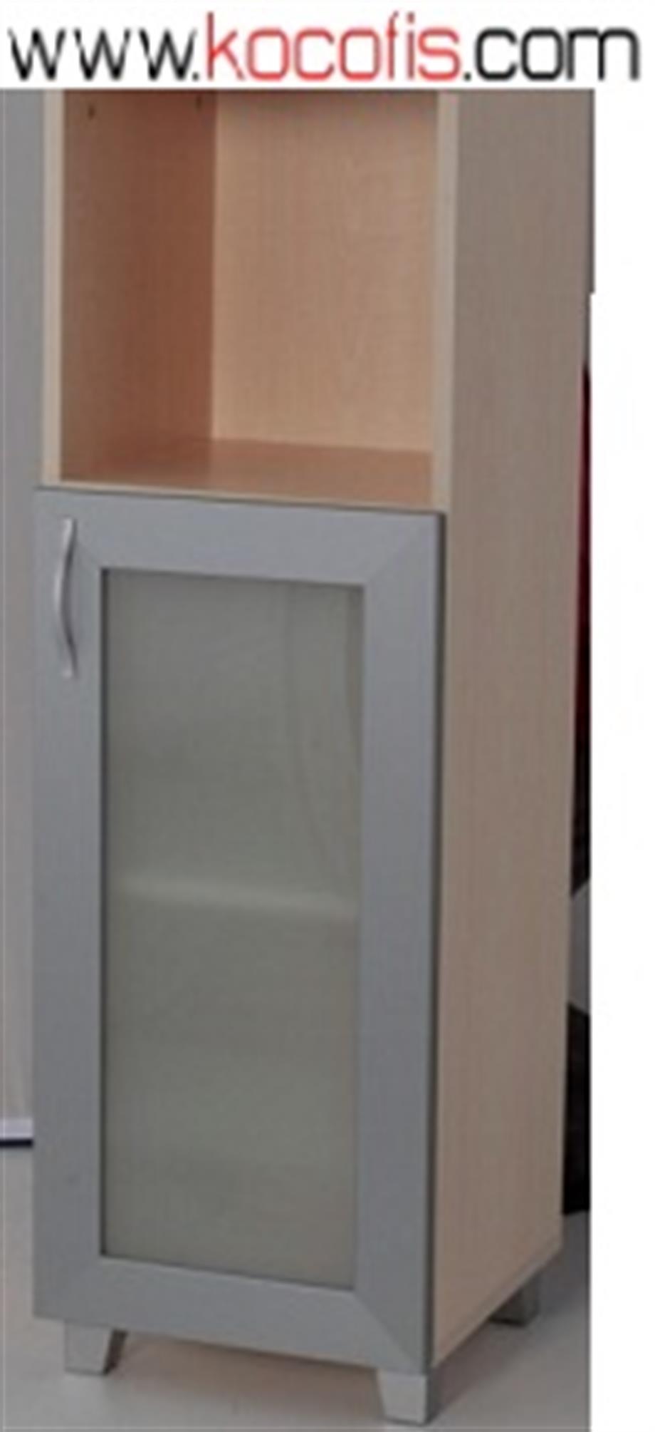 120lik Tek Cam Kapaklı Dolap