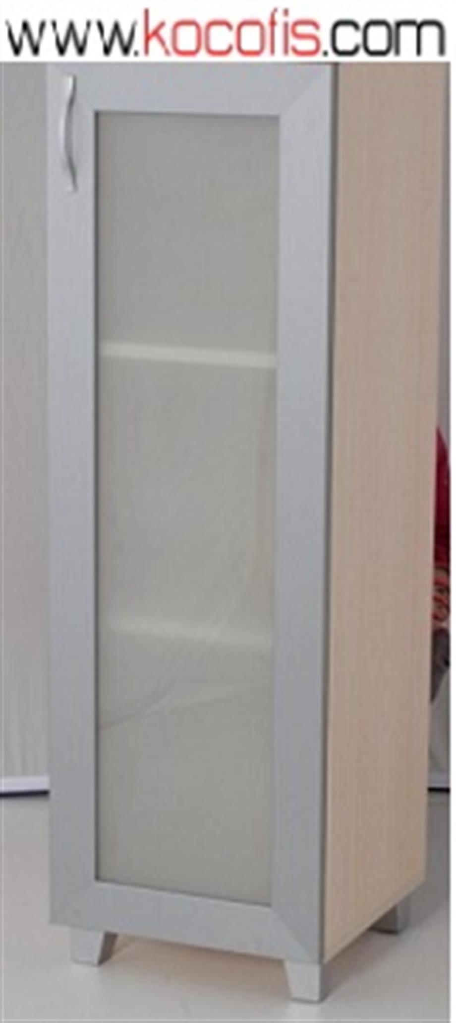 120lik Yarım Boy Cam Kapaklı Dolap