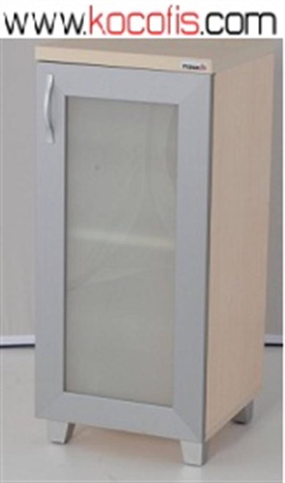 80LIK YARIM BOY CAM KAPAKLI DOLAP