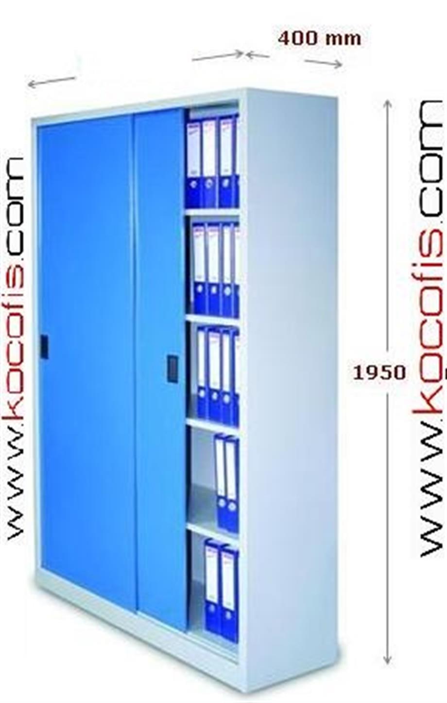 ÇELİK DOSYA DOLABI SÜRGÜ KAPAKLI 198H