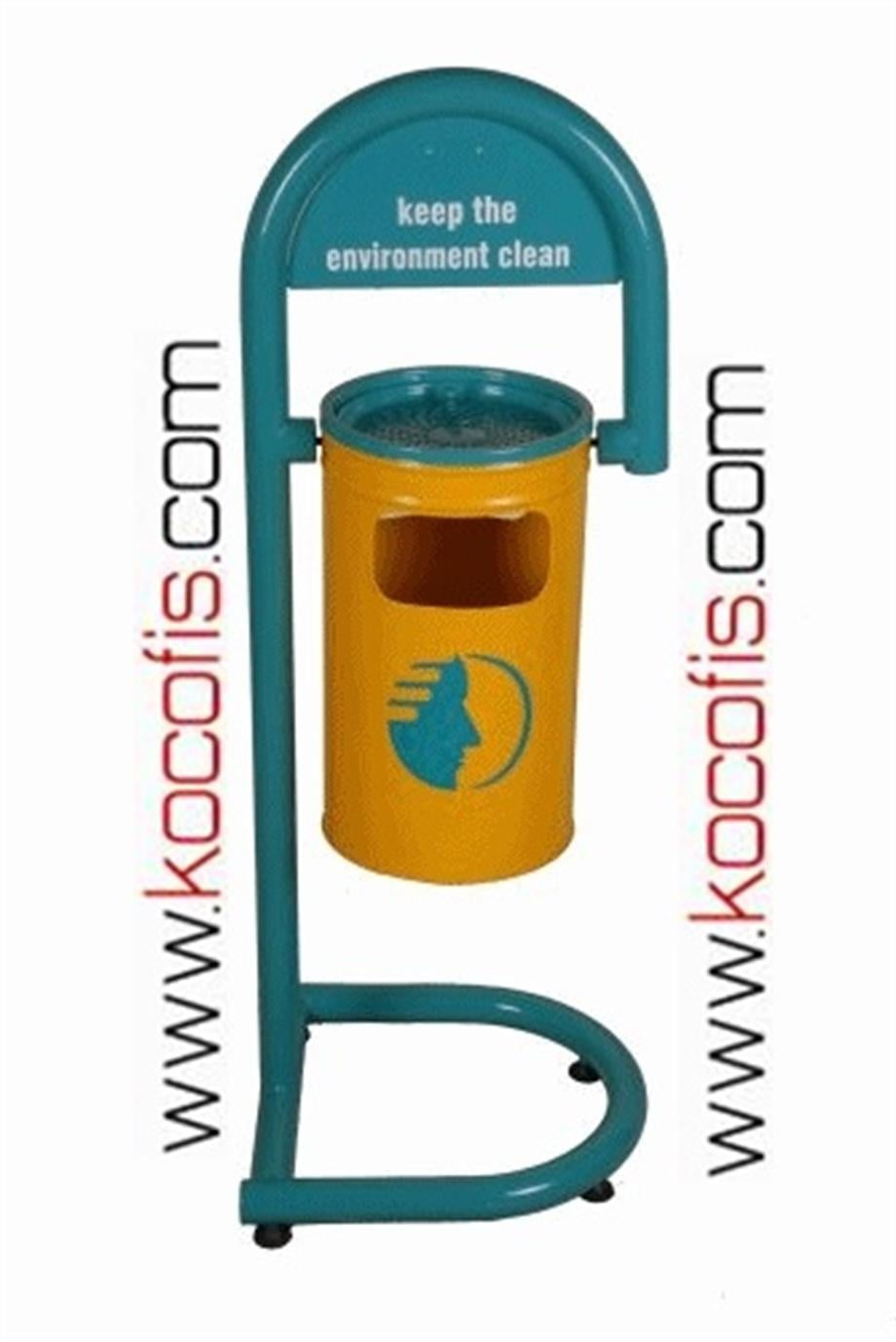 Dış Mekan Baston Tipi Seyyar  Bahçe Çöp Kovası Ş108