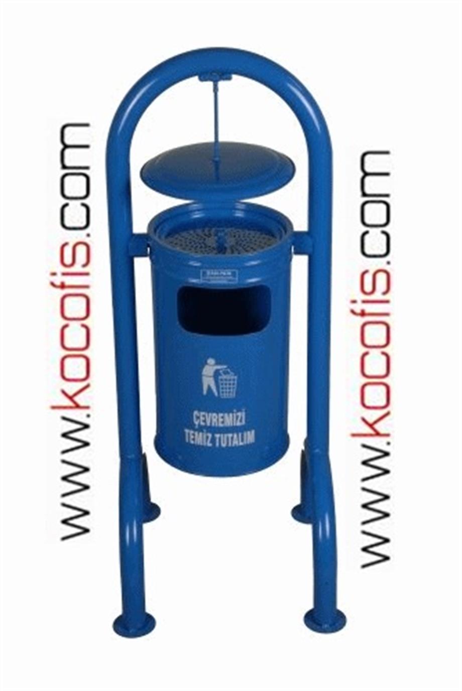 Dış Mekan Çöp Kovası Dört Ayaklı Bahçe Çöp Kovası Kapaklı Ş102