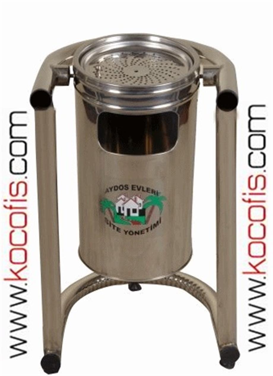 Dış Mekan Paslanmaz  Bahçe Çöp Kovası Ş106