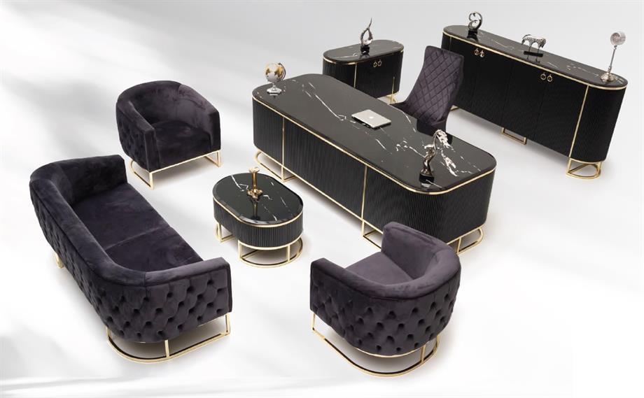 GOLD VİP YÖNETİCİ MASA TAKIMI 260CM