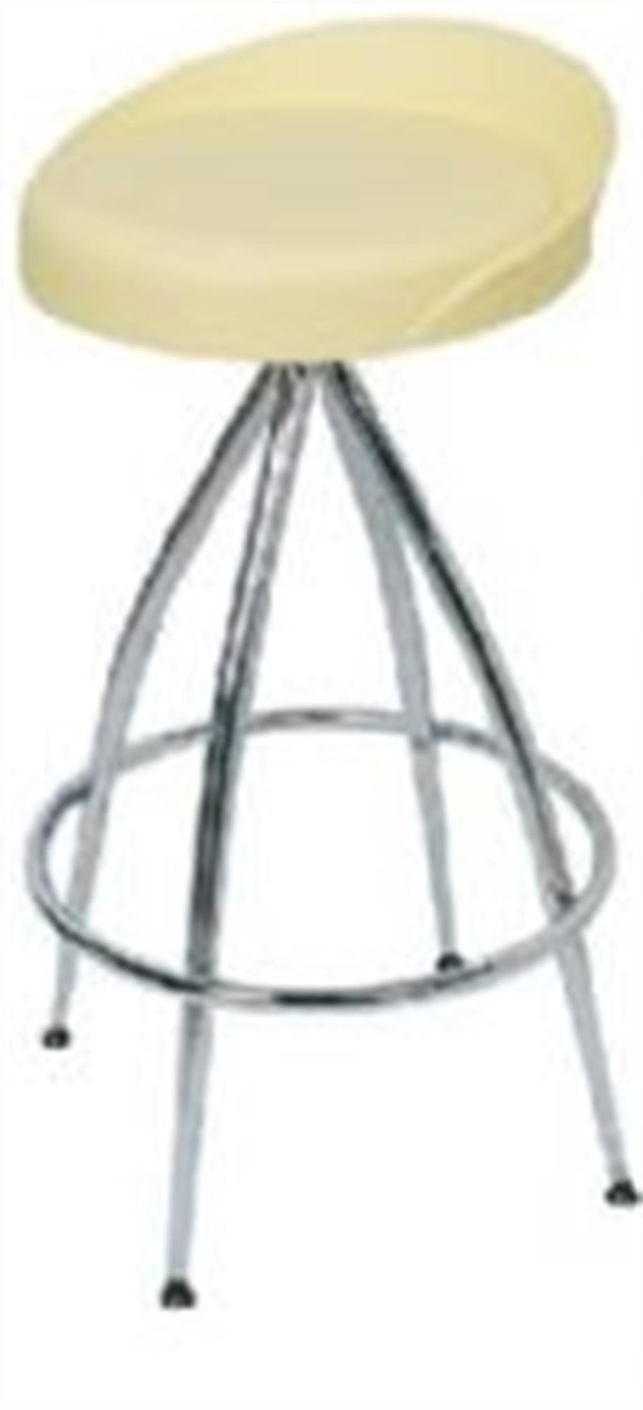 Orkide Plastik Bar Taburesi Krom