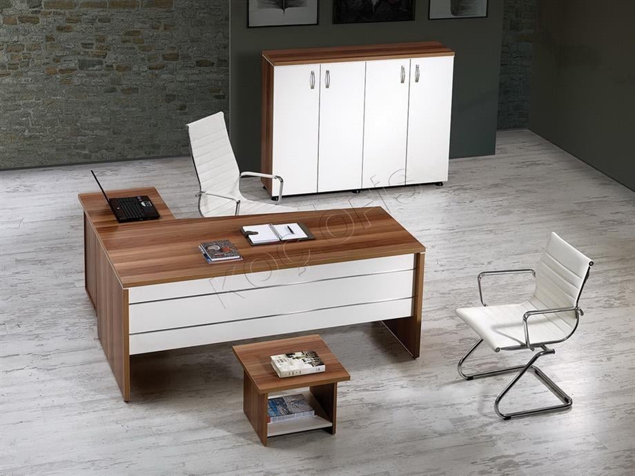 SILVER MODERN YÖNETİCİ MASA TAKIMI DOLAP DAHİL 180 CM