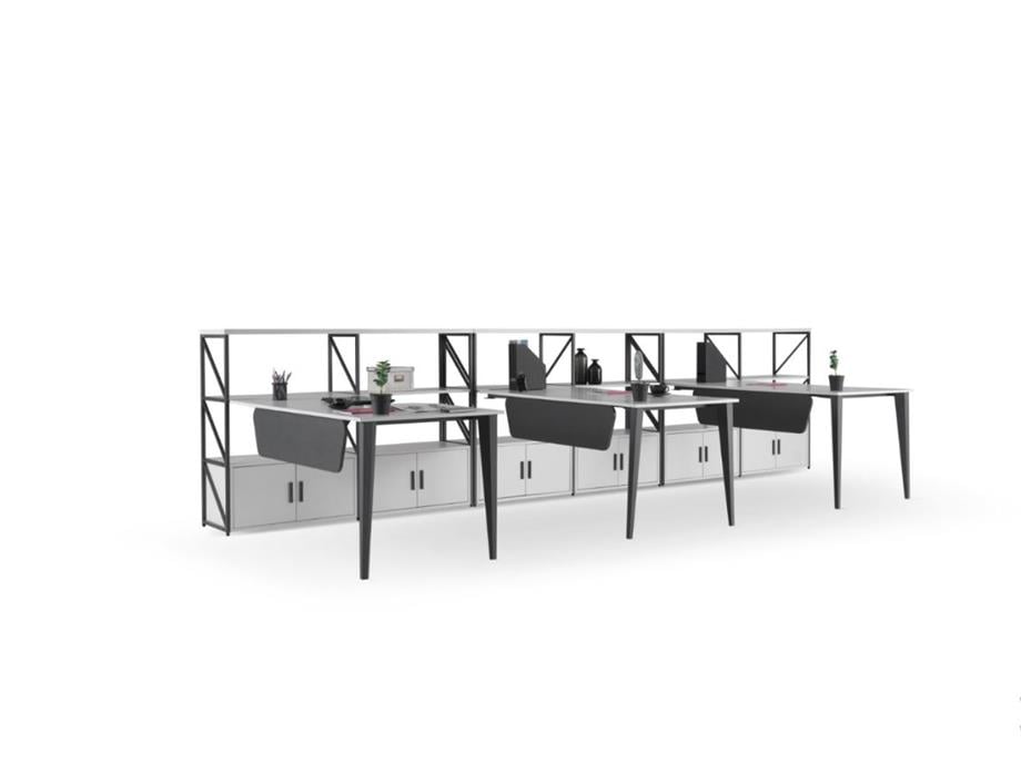 CROSS LINE 3LÜ MODERN DOLAPLI ÇALIŞMA İSTASYONU