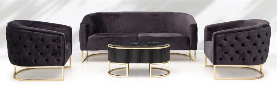 GOLD VİP OFİS KANEPE TAKIMI 1 #43;1 #43;3