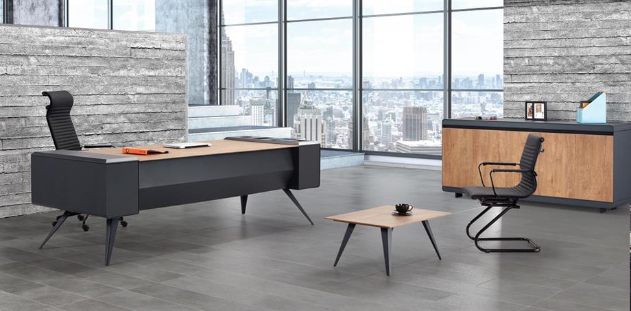PETRA MODERN VİP YÖNETİCİ MASA TAKIMI  #45; DOLAP  DAHİL  #45; 240CM