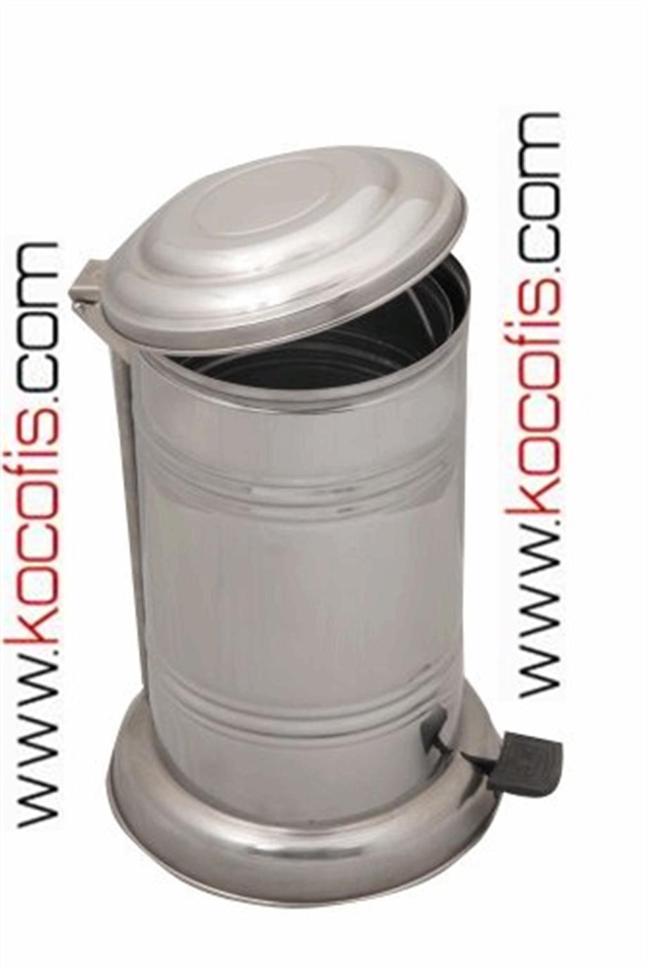 Ş205 12 Litre Pedallı Galvaniz İç Kovalı  Paslanmaz Çöp Kovası