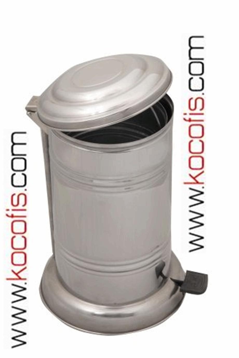 Ş206 7 Litre Pedallı Galvaniz İç Kovalı  Paslanmaz Çöp Kovası