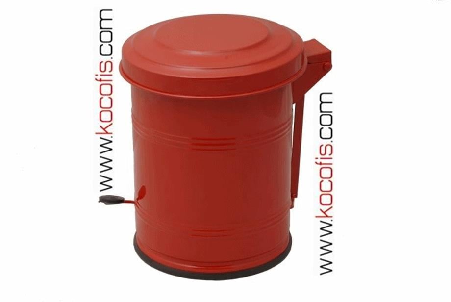 Ş210 3 Litre Pedallı Boyalı Galvaniz İç Kovalı Çöp Kovası