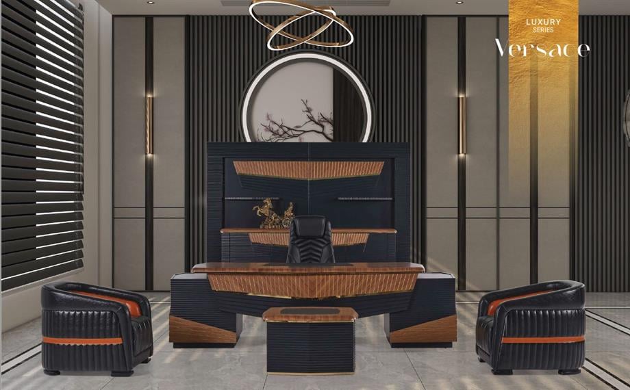 VERSACE VİP YÖNETİCİ MASA TAKIMI 275CM