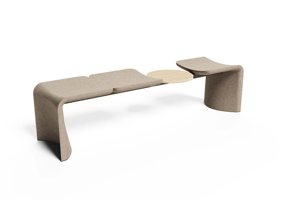 WİNG MODERN ÜÇLÜ BEKLEME KOLTUĞU SEHPALI