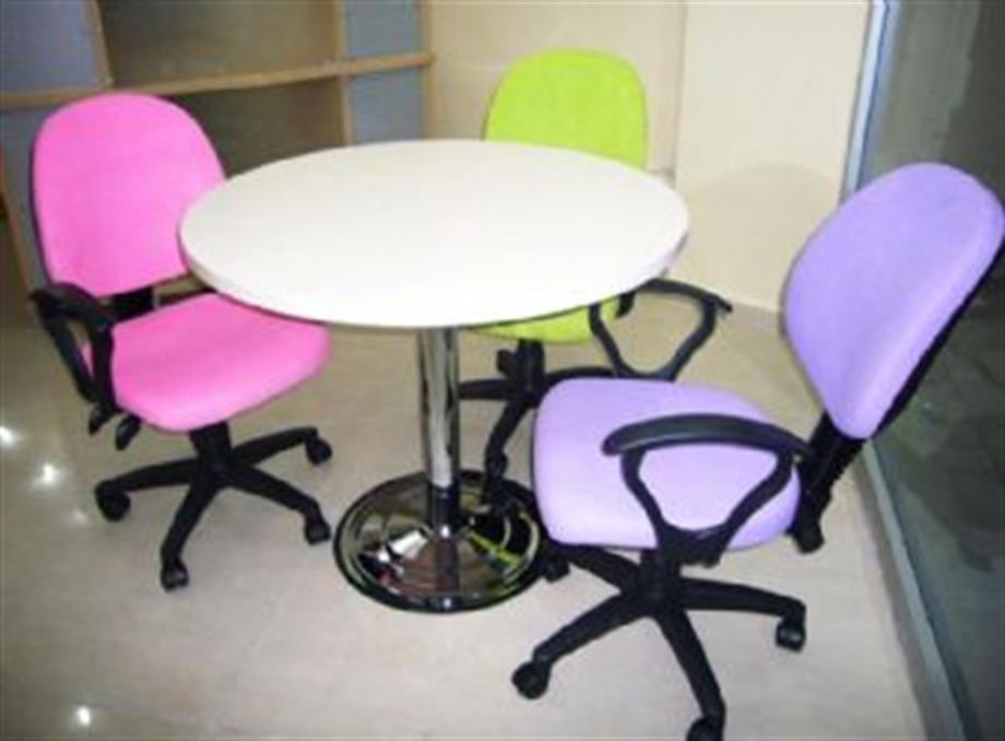 Yuvarlak Krom Toplantı Masası 90cm