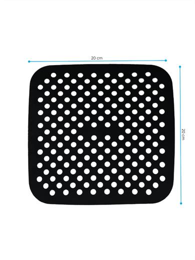 Arztech Airfryer Delikli Silikon Mat 20cmx20cm XXL için