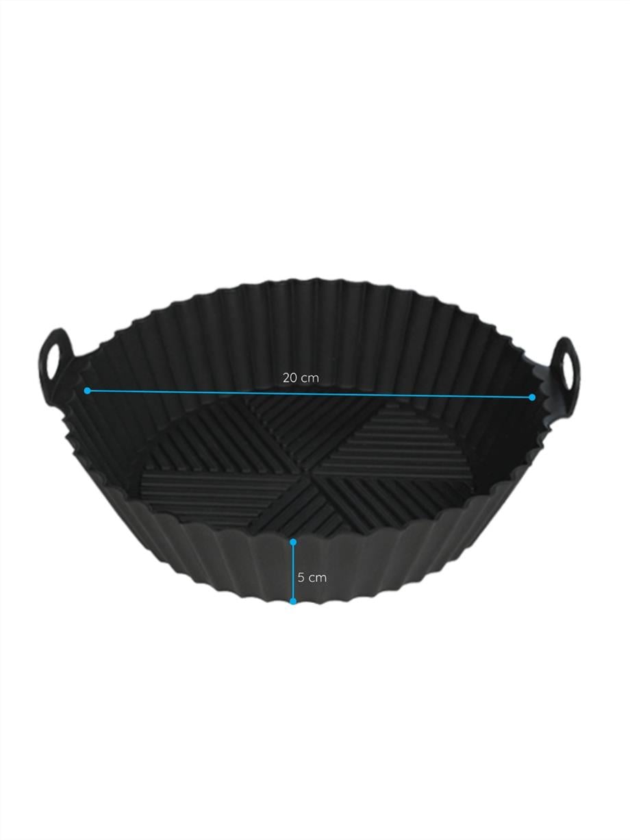 Airfryer silikon pişirme kabı Siyah