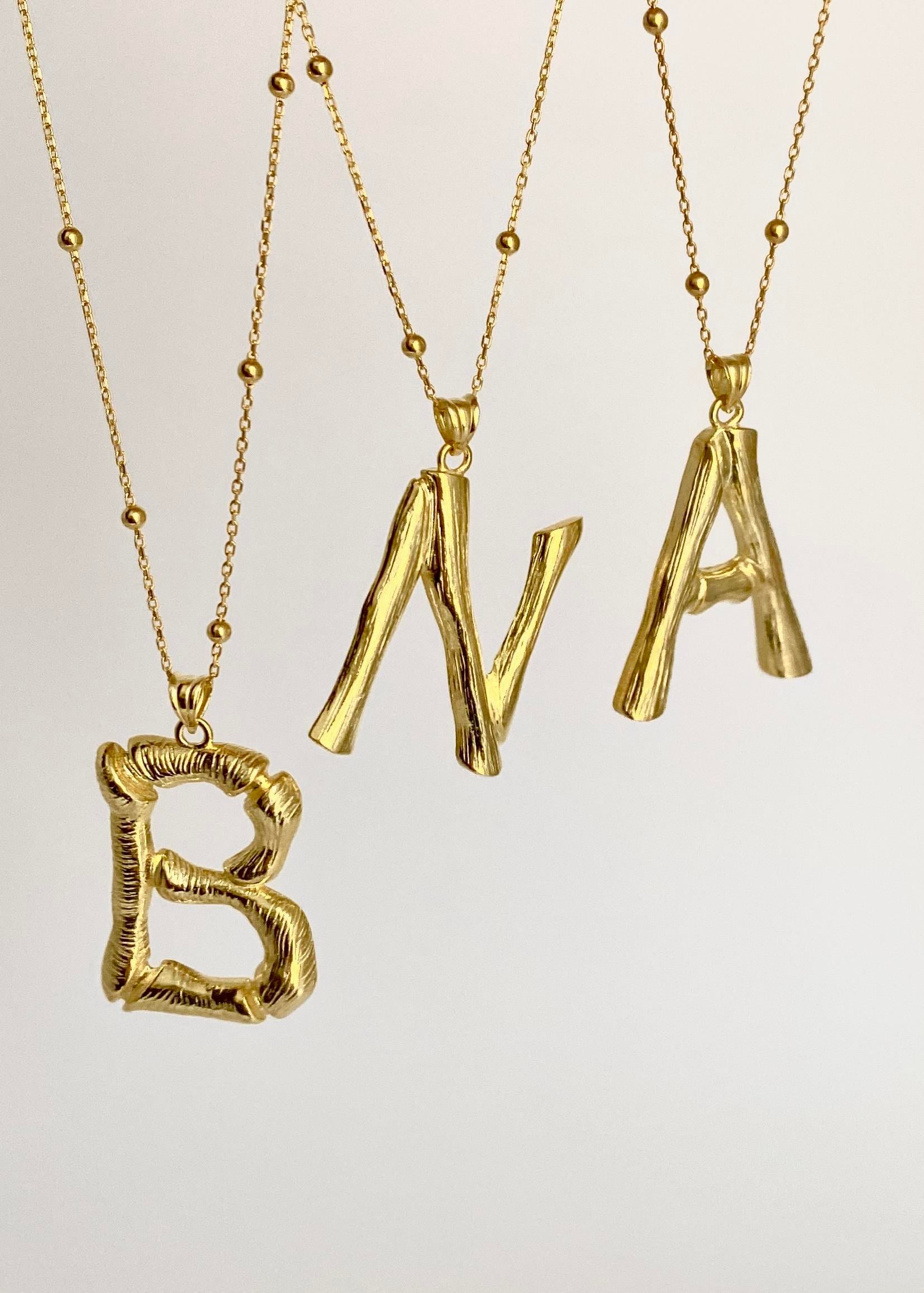 925 Ayar Gümüş Serenay Harf Kolye