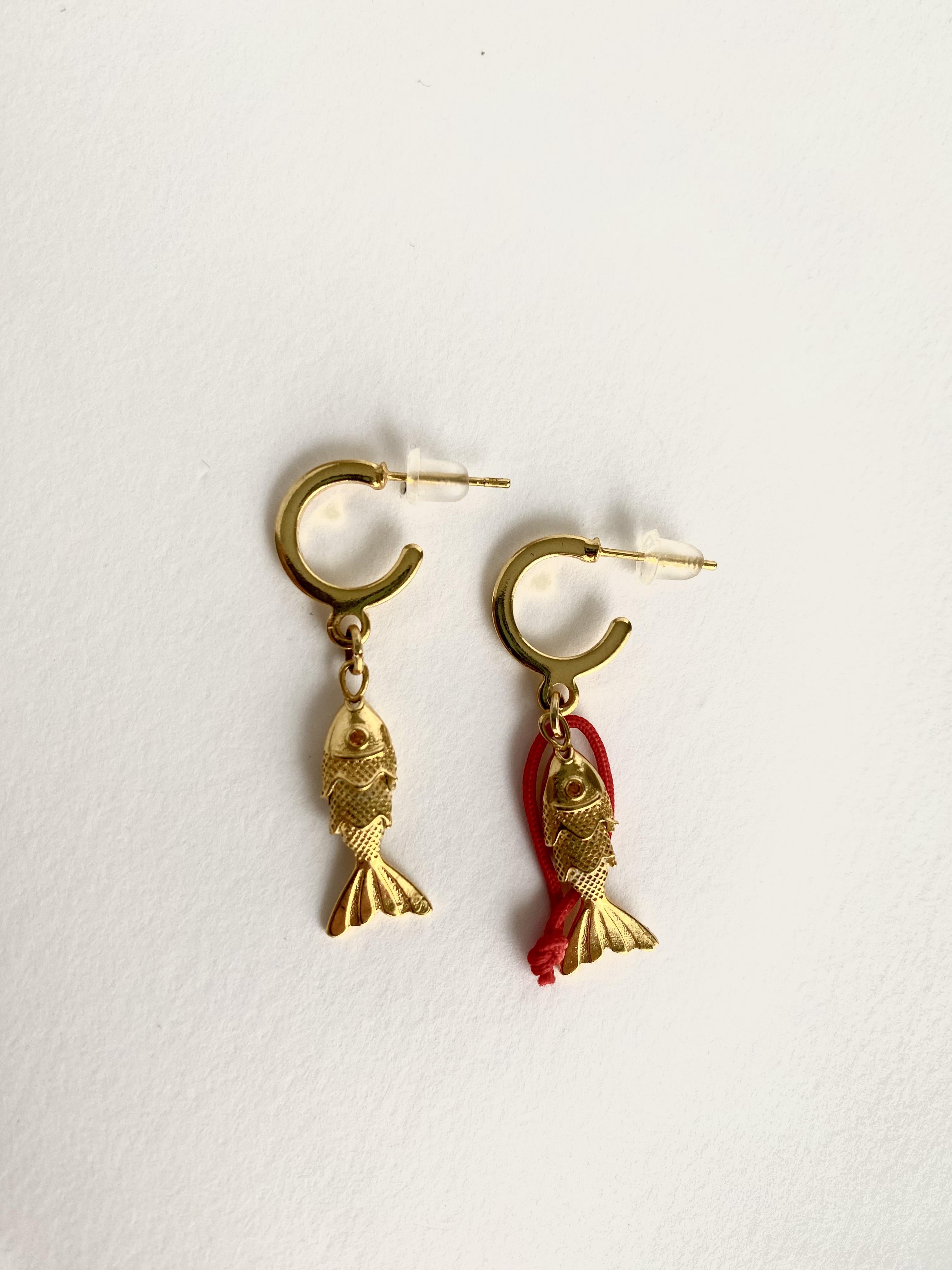 Çelik Ada Balık Küpe - Çift