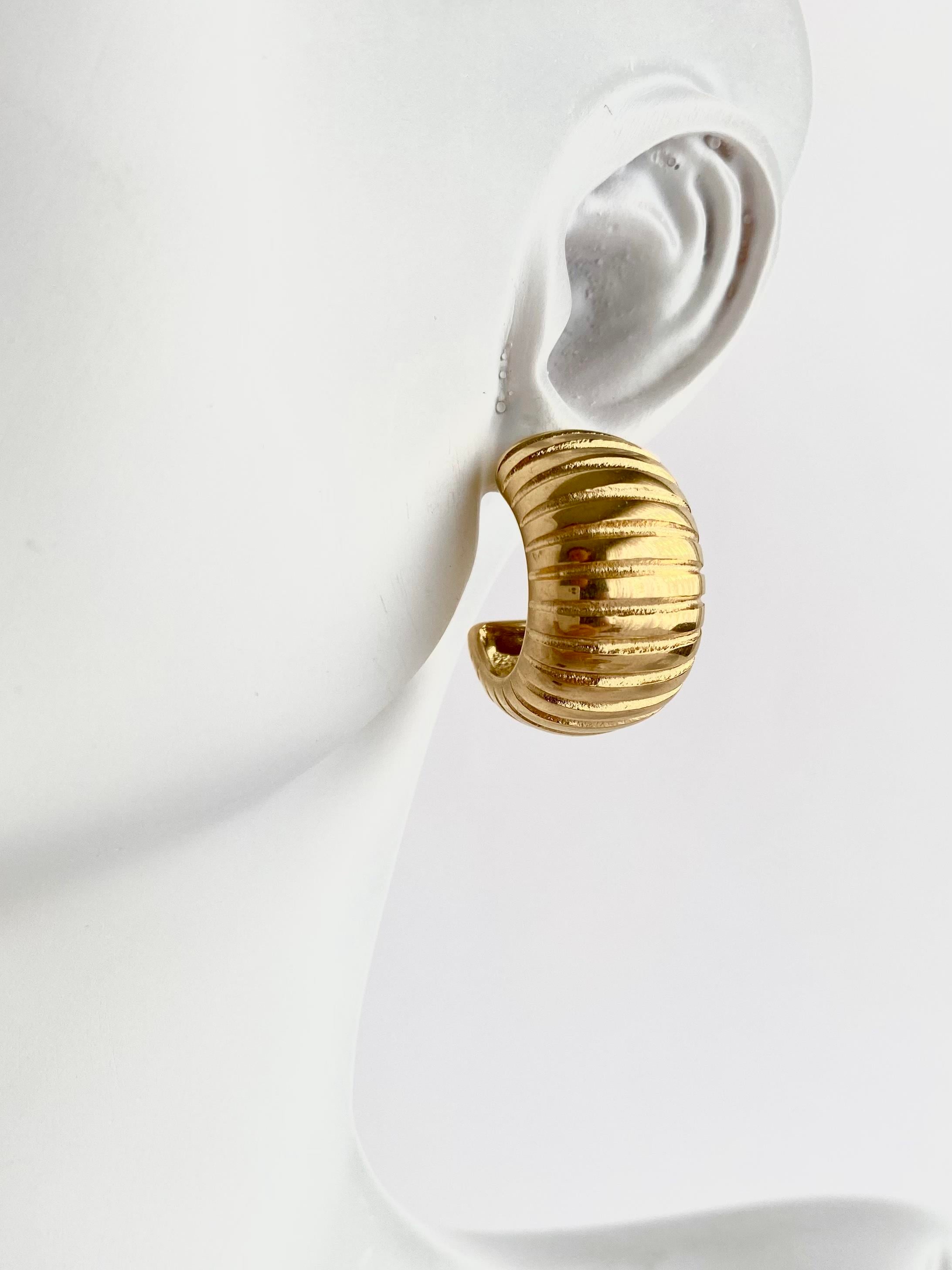 Çelik Kalın Halka Küpe