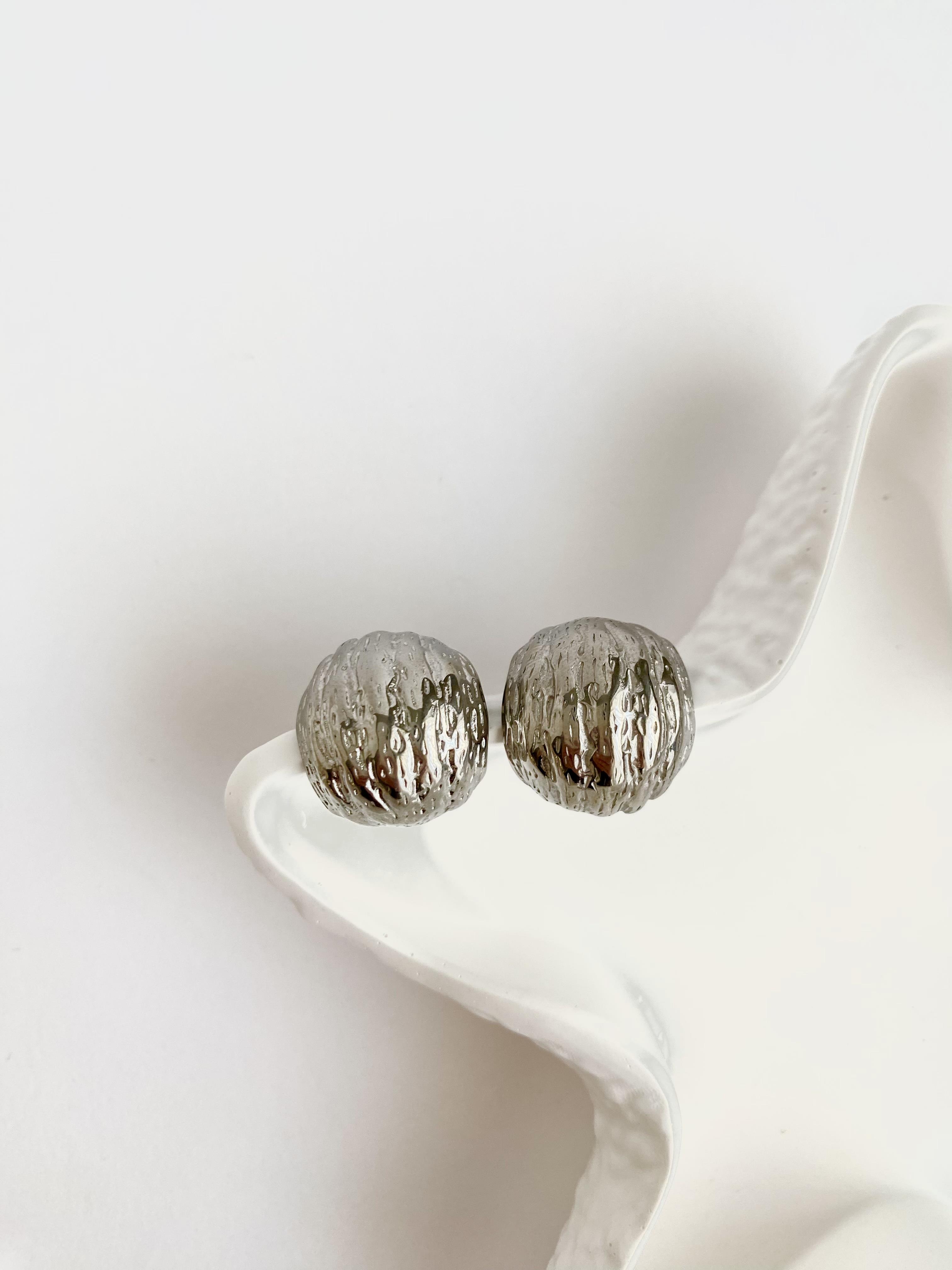 Çelik Top Küpe-Silver