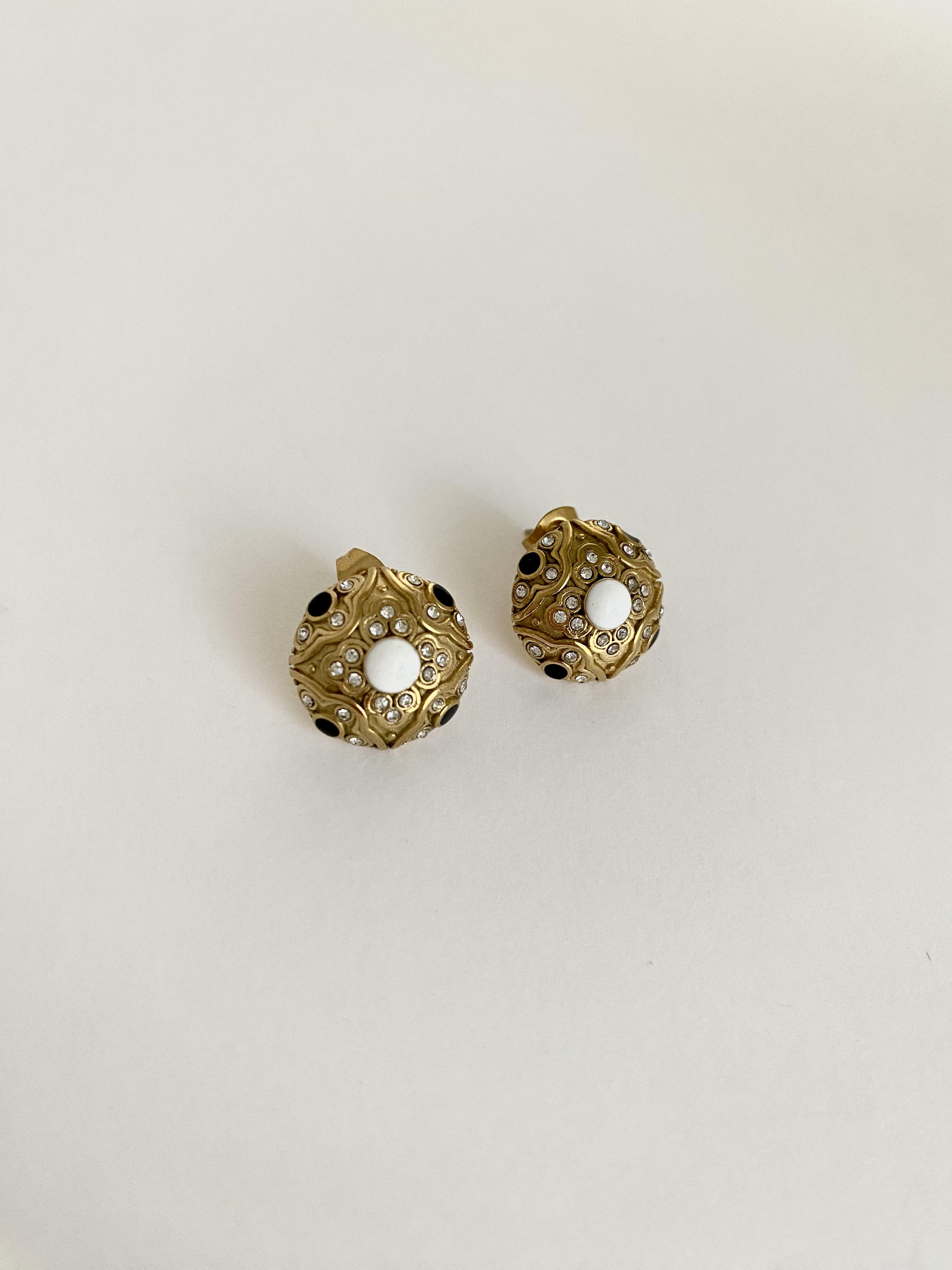 Çelik Vintage Düğme Küpe