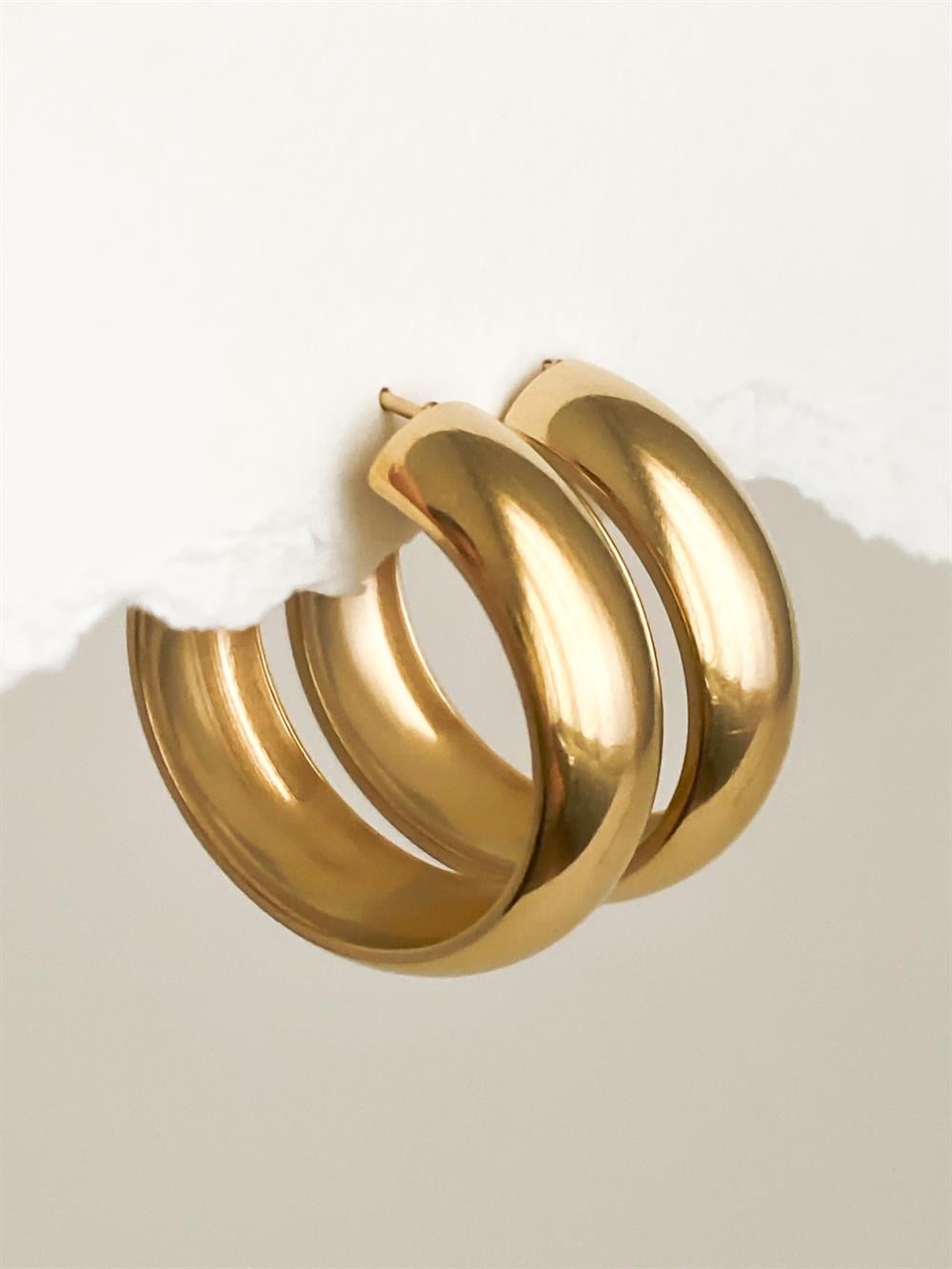 Geniş Halka Çelik Küpe