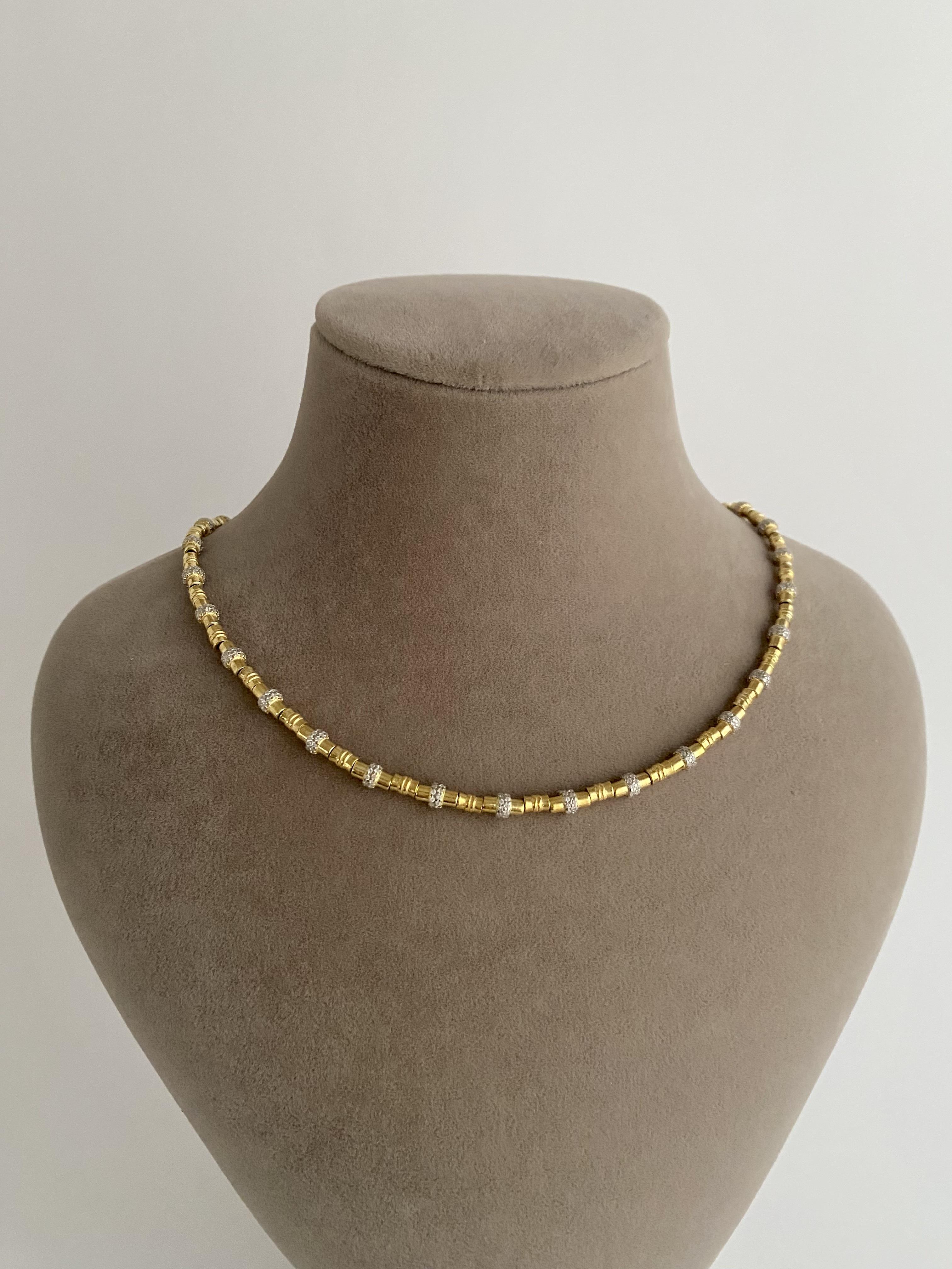 Serenay Avukat Leyla 925 Ayar Gümüş Zincir Boru Boncuk Kolye