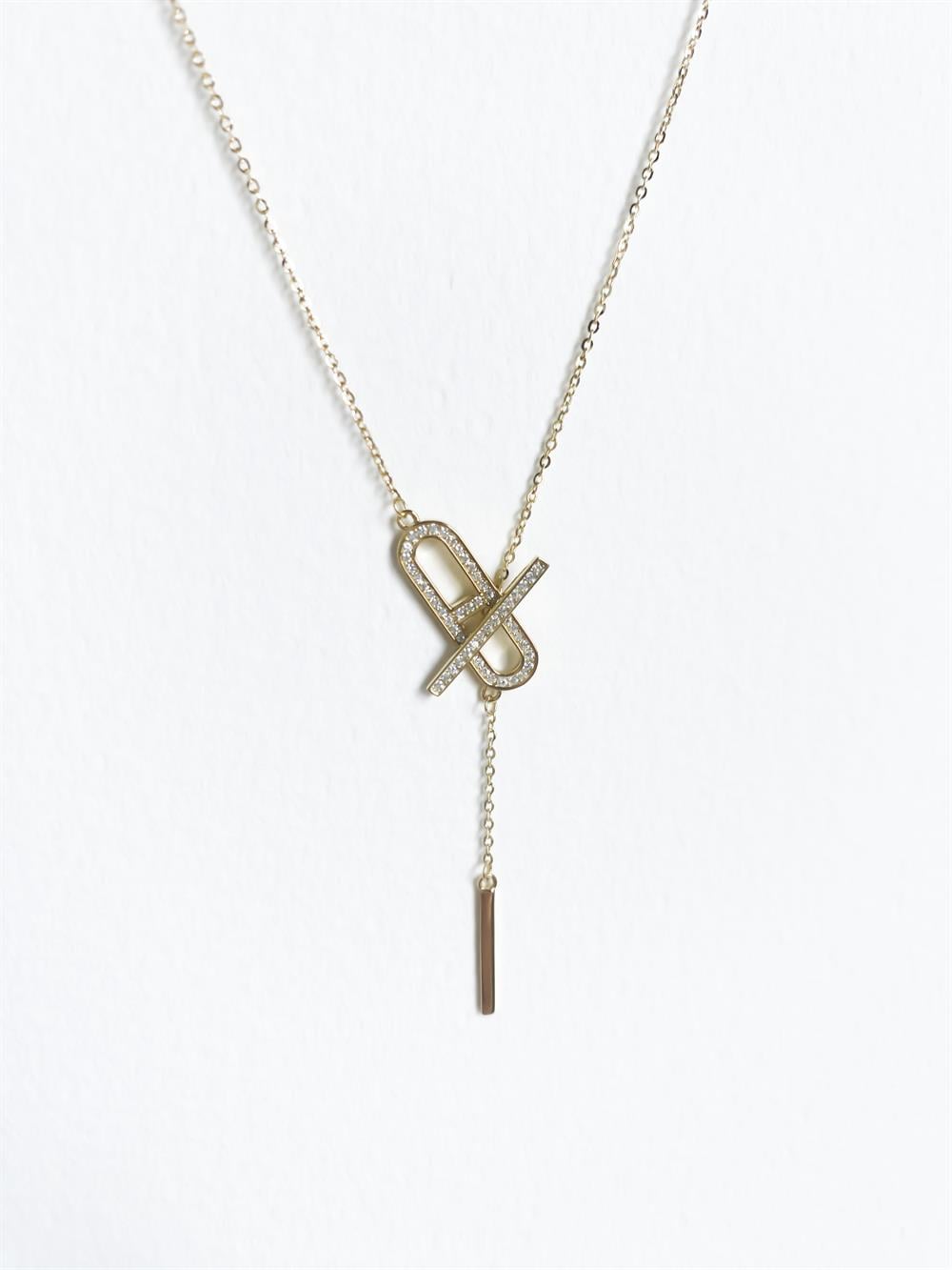 Taşlı Sallantılı Kolye