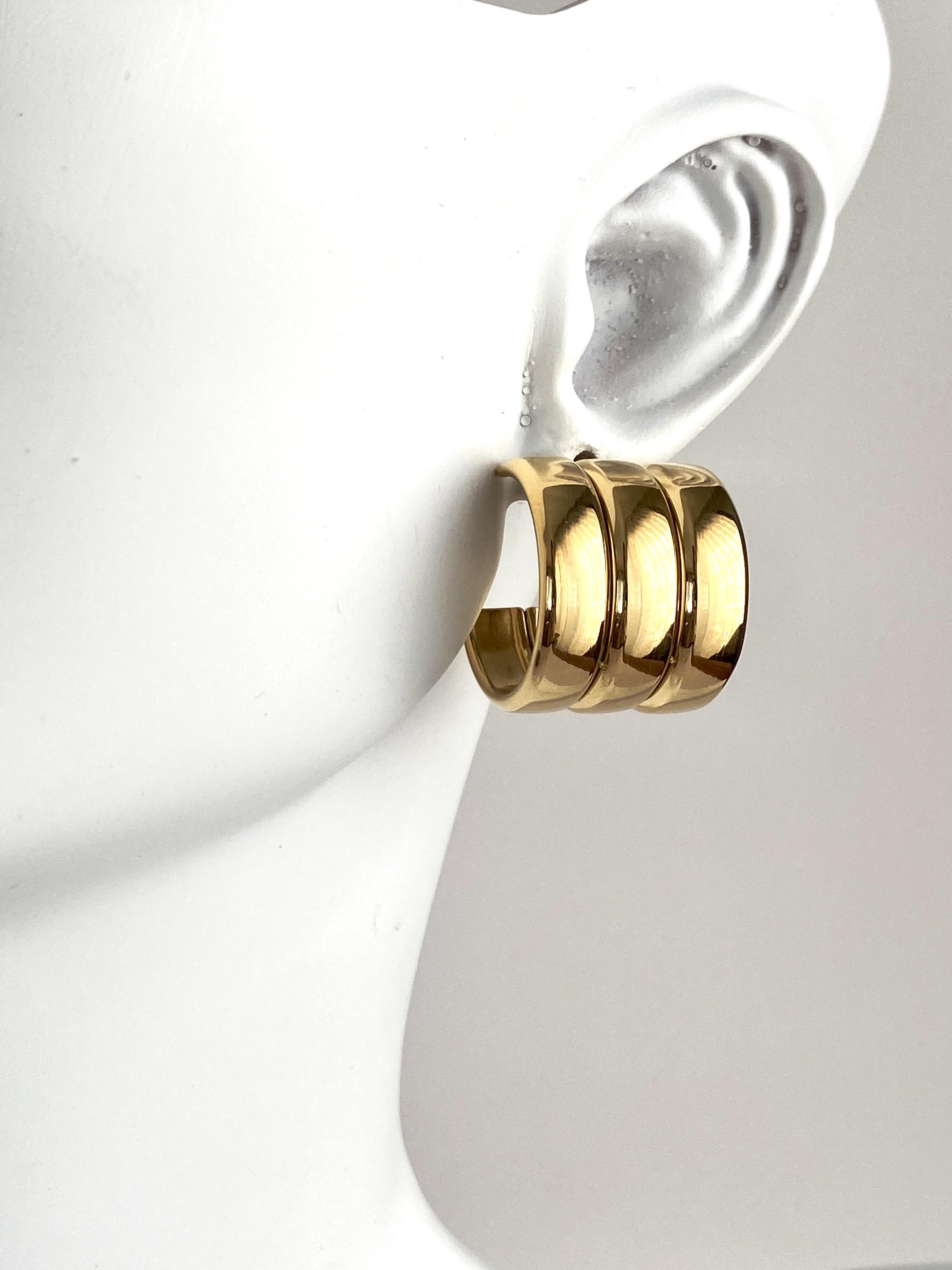 Üçlü Çelik Halka Küpe