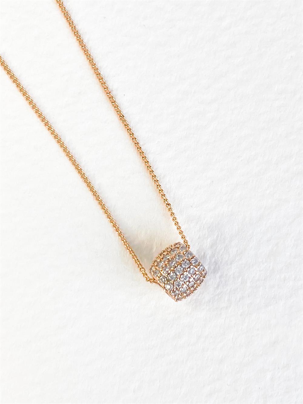 Zirkon Taşlı Top Kolye