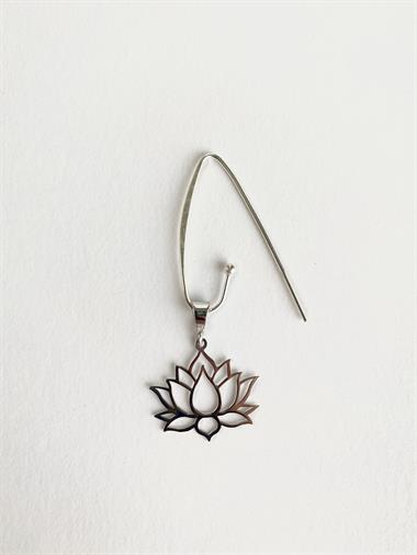 925 Ayar Gümüş Ada Lotus Küpe-Silver