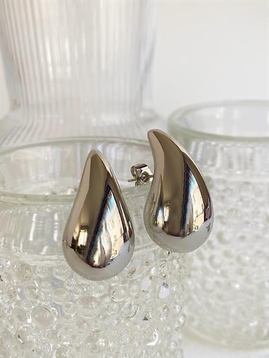 3cm Orijinal Boy Damla Küpe - Silver
