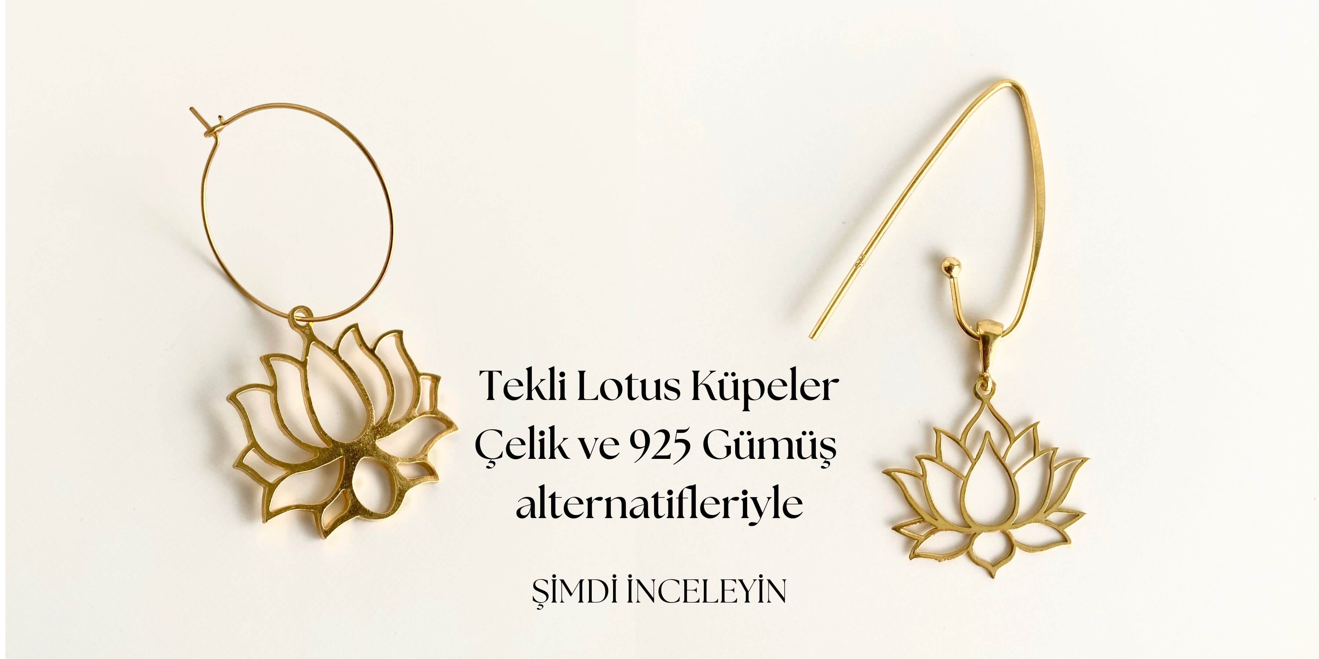 Rodyum Kaplamalı üçlü görünen earings