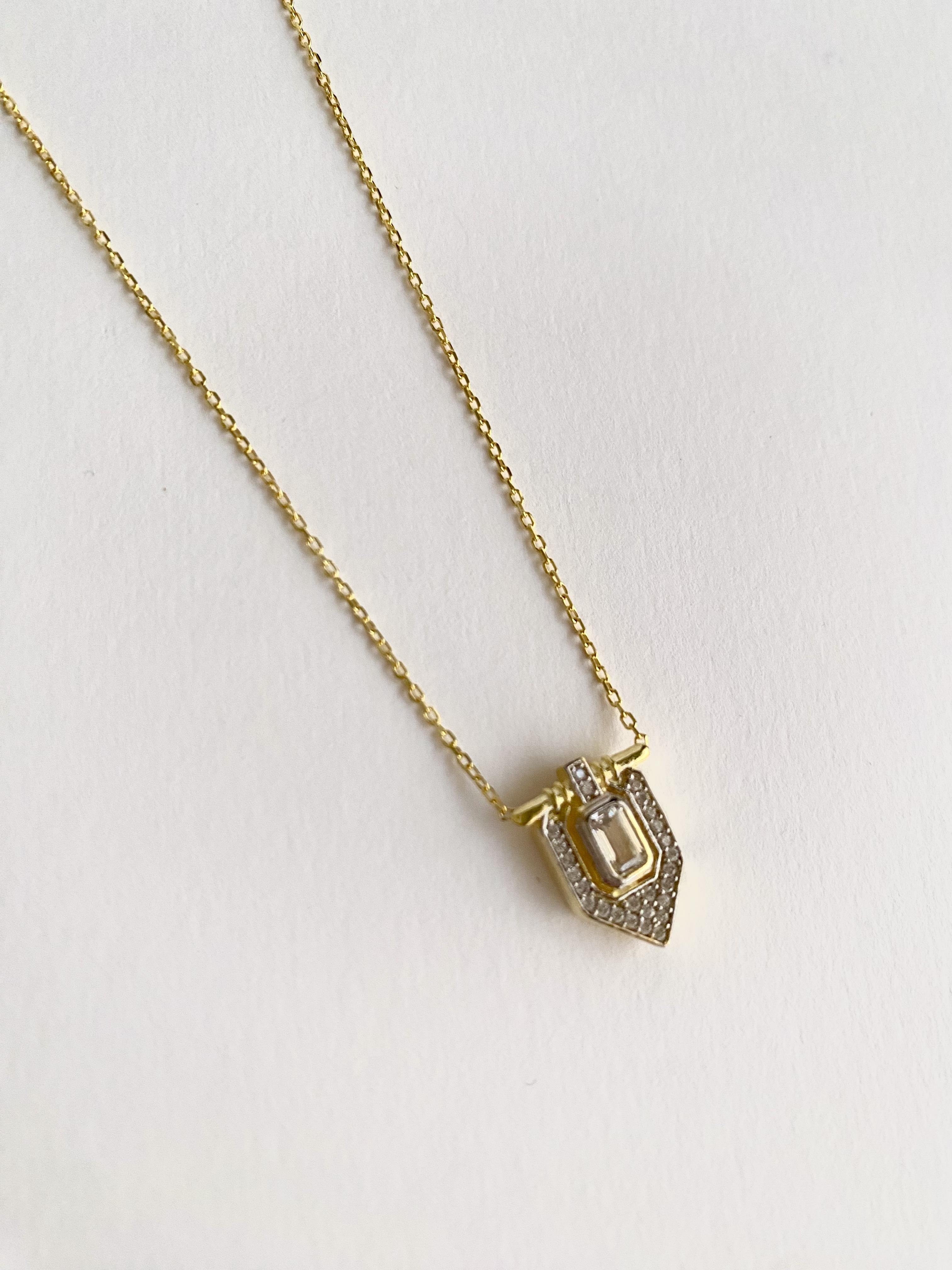 925 Ayar Gümüş Baget Uçlu Kolye