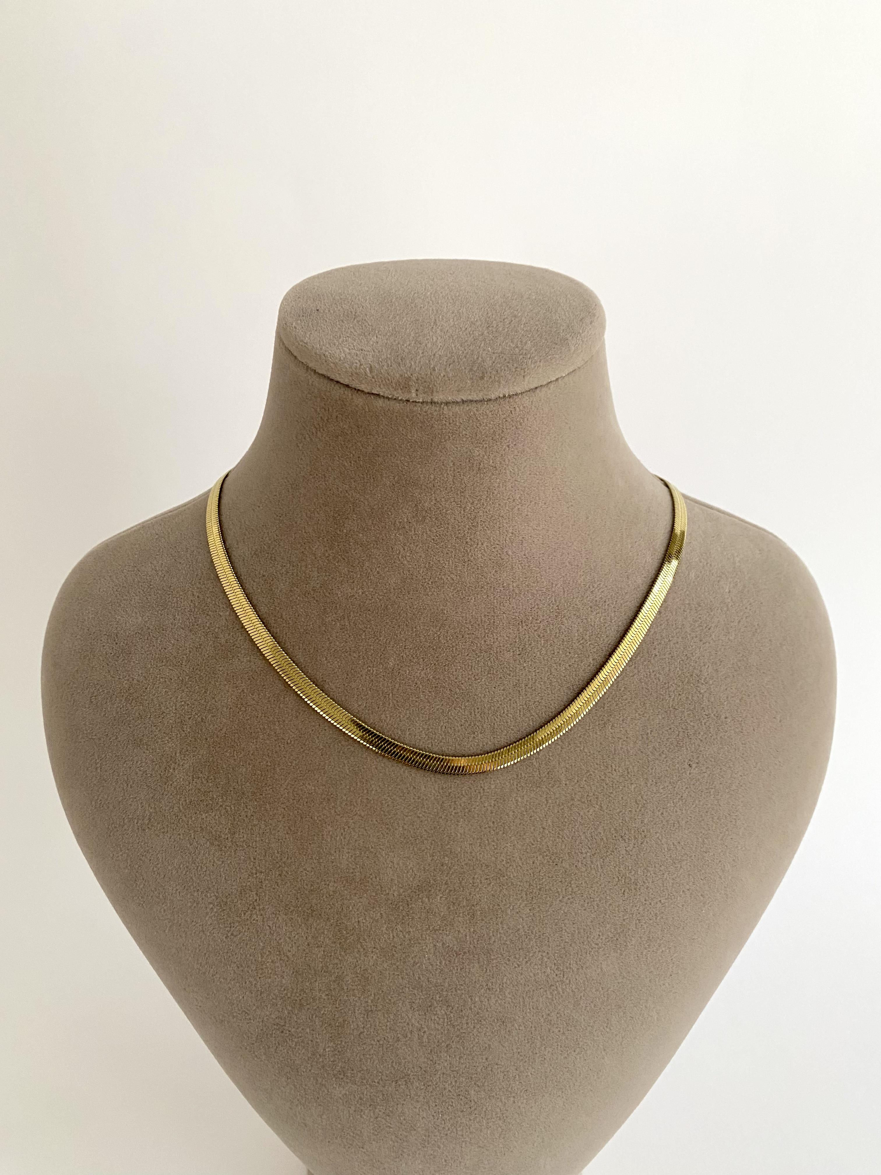 İtalya Ezme Çelik Zincir Kolye