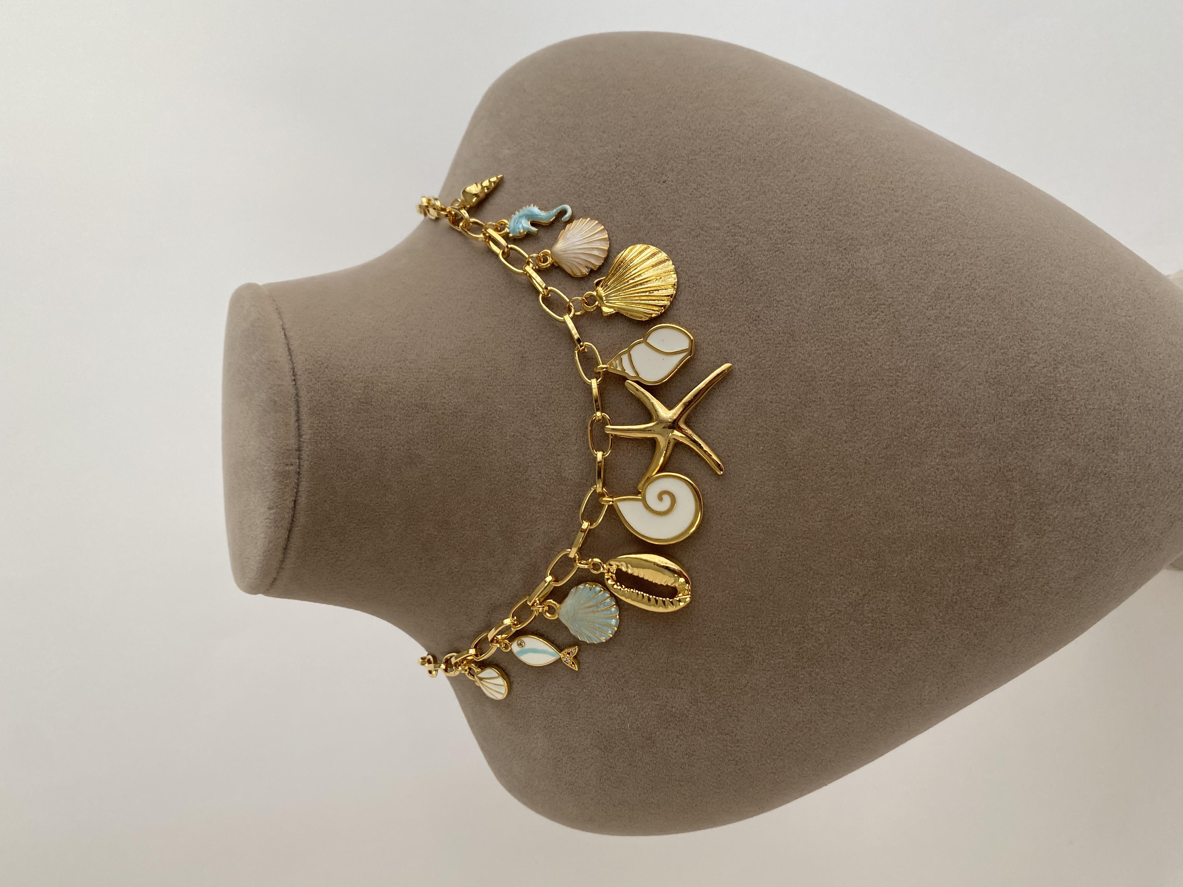 Marin Temalı Tasarım Charm Kolye