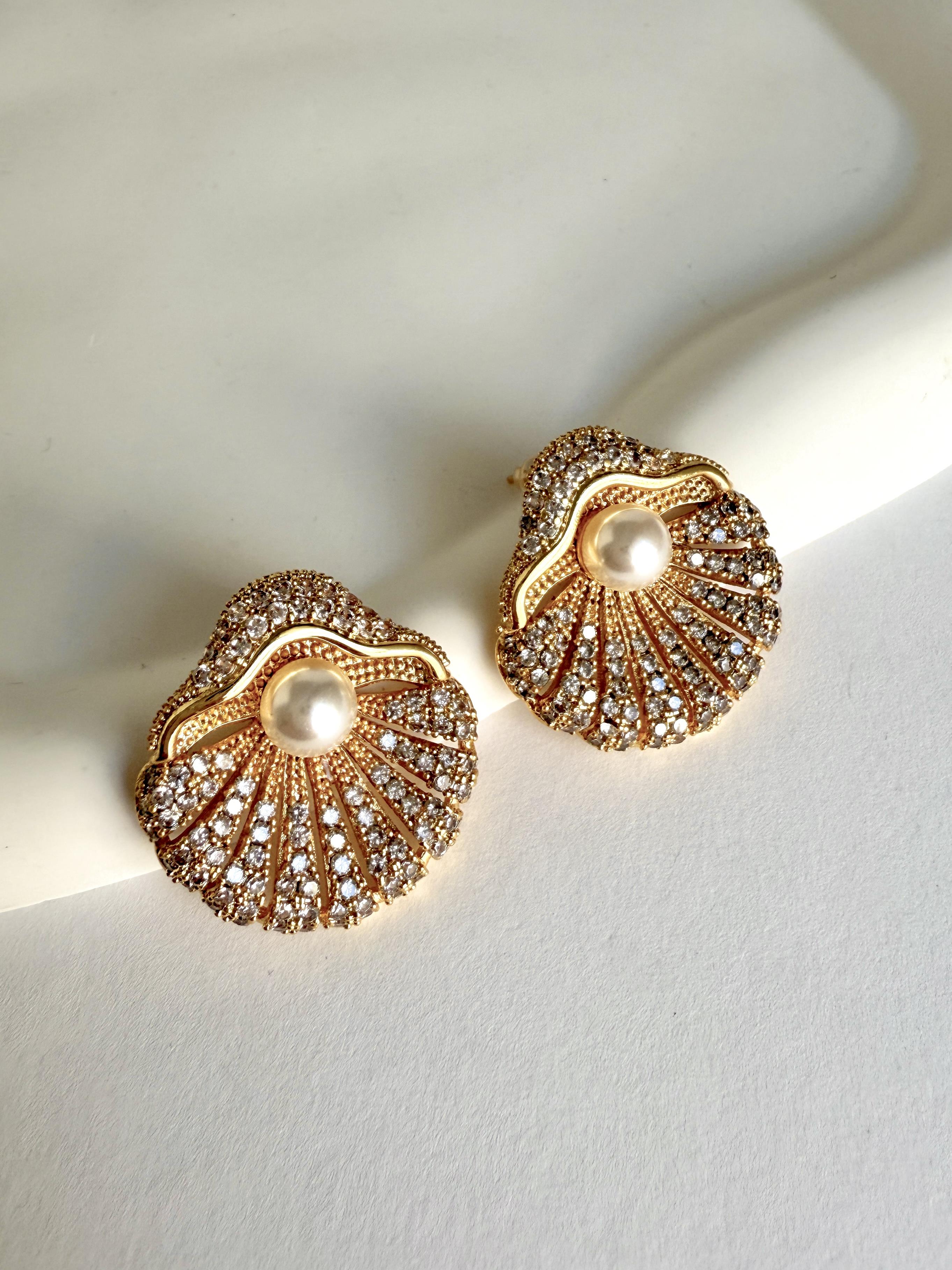 Maris İncili Küpe - Beyaz