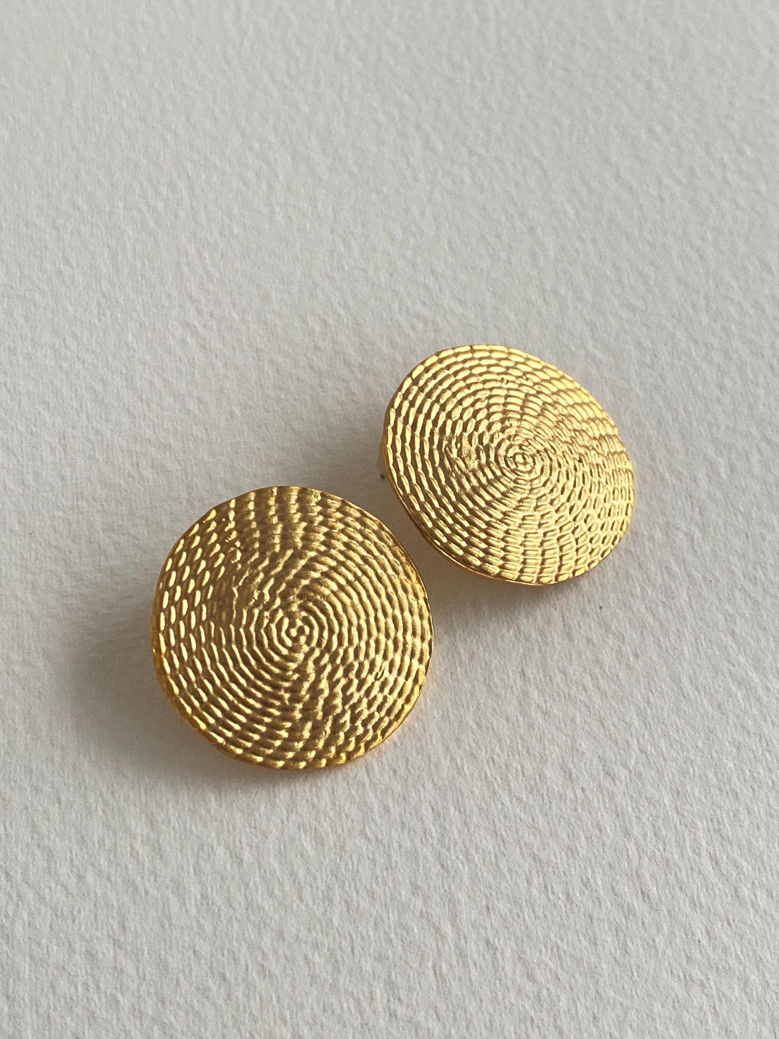 Özel Tasarım Yuvarlak Hasır Küpe