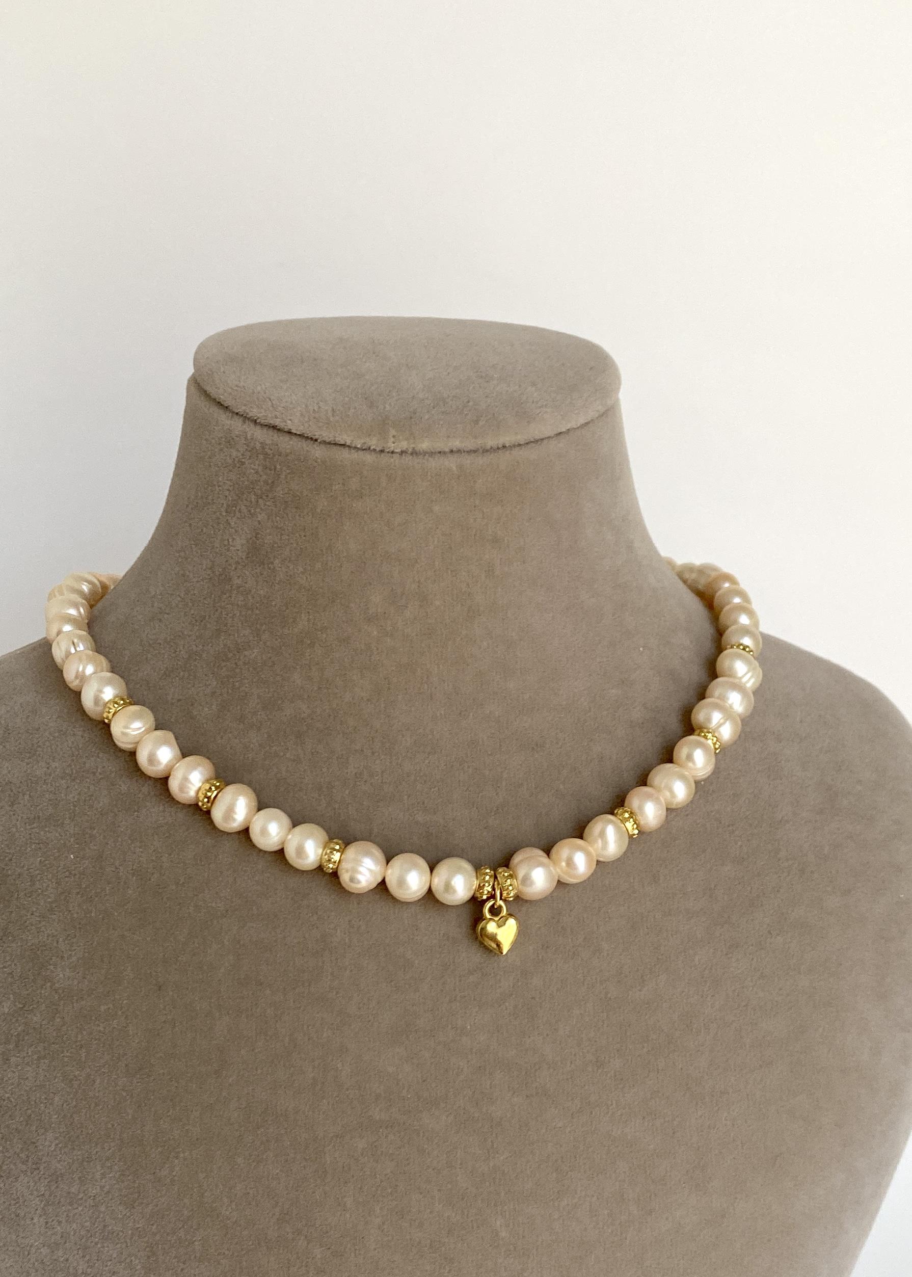 Pembe Renkli Büyük Gerçek İnci Kolye