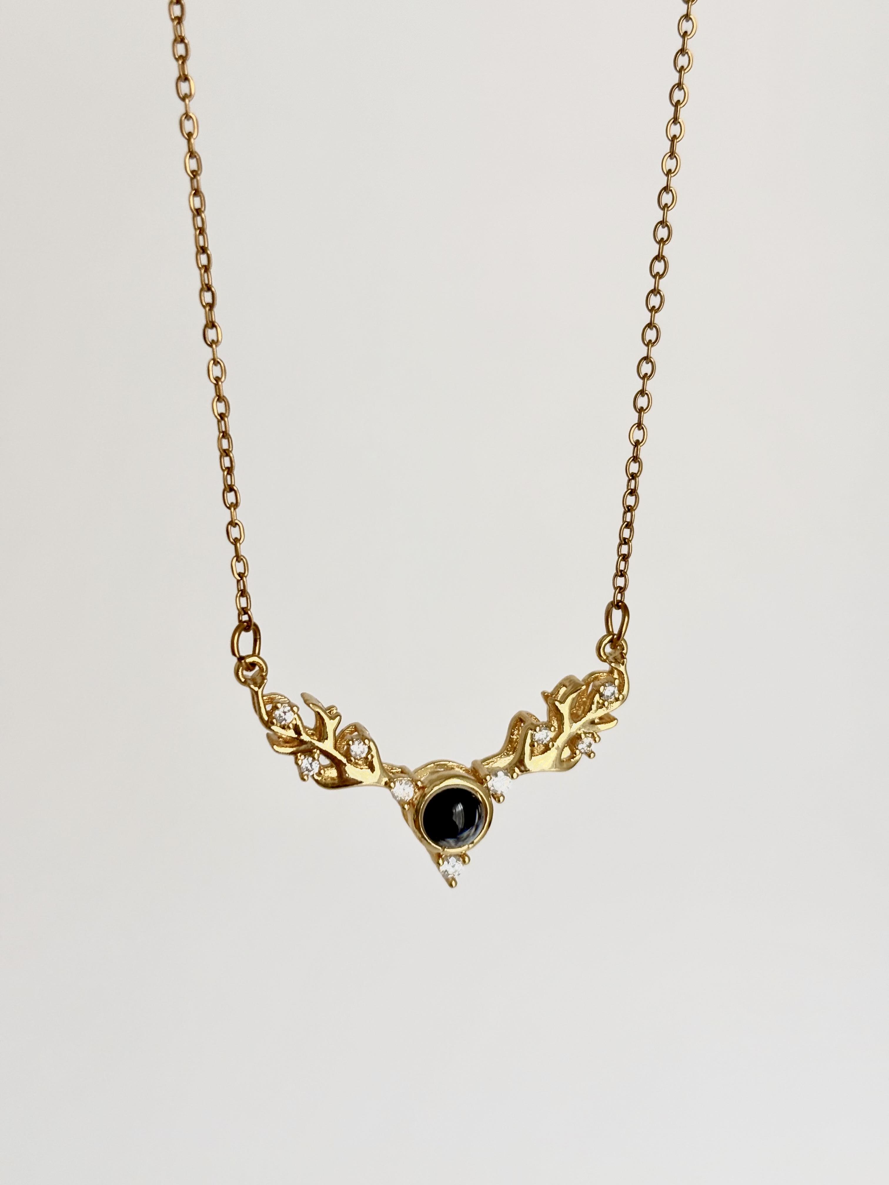 Seni Seviyorum Geyik Çelik Kolye