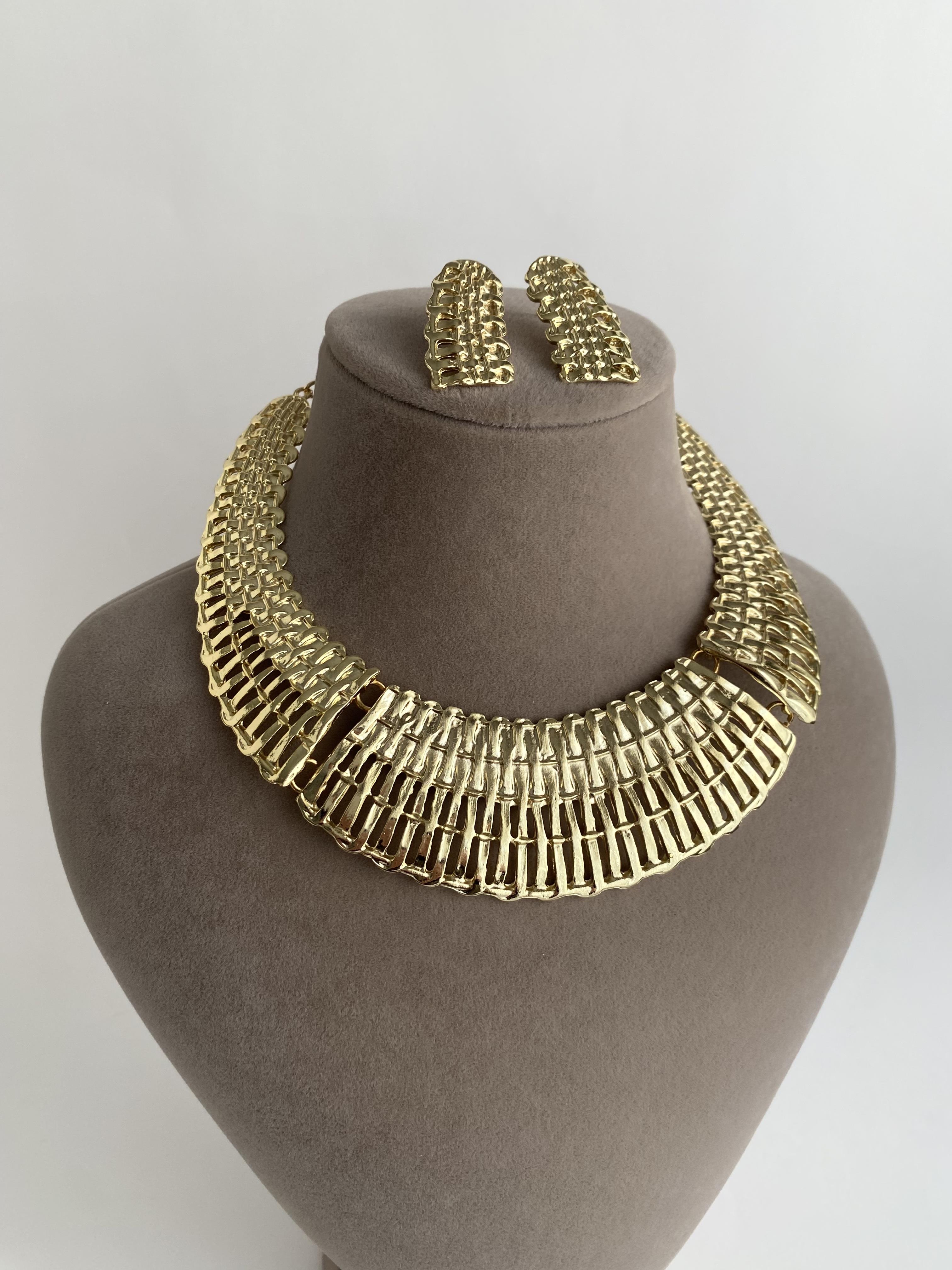 Tasarım Kleopatra Kolye ve Küpe Seti