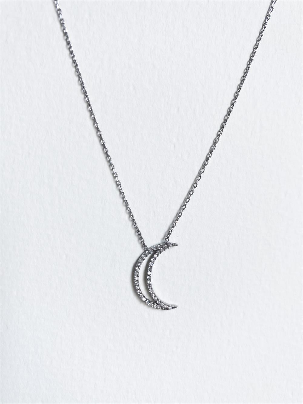 Taşlı Ay Kolye