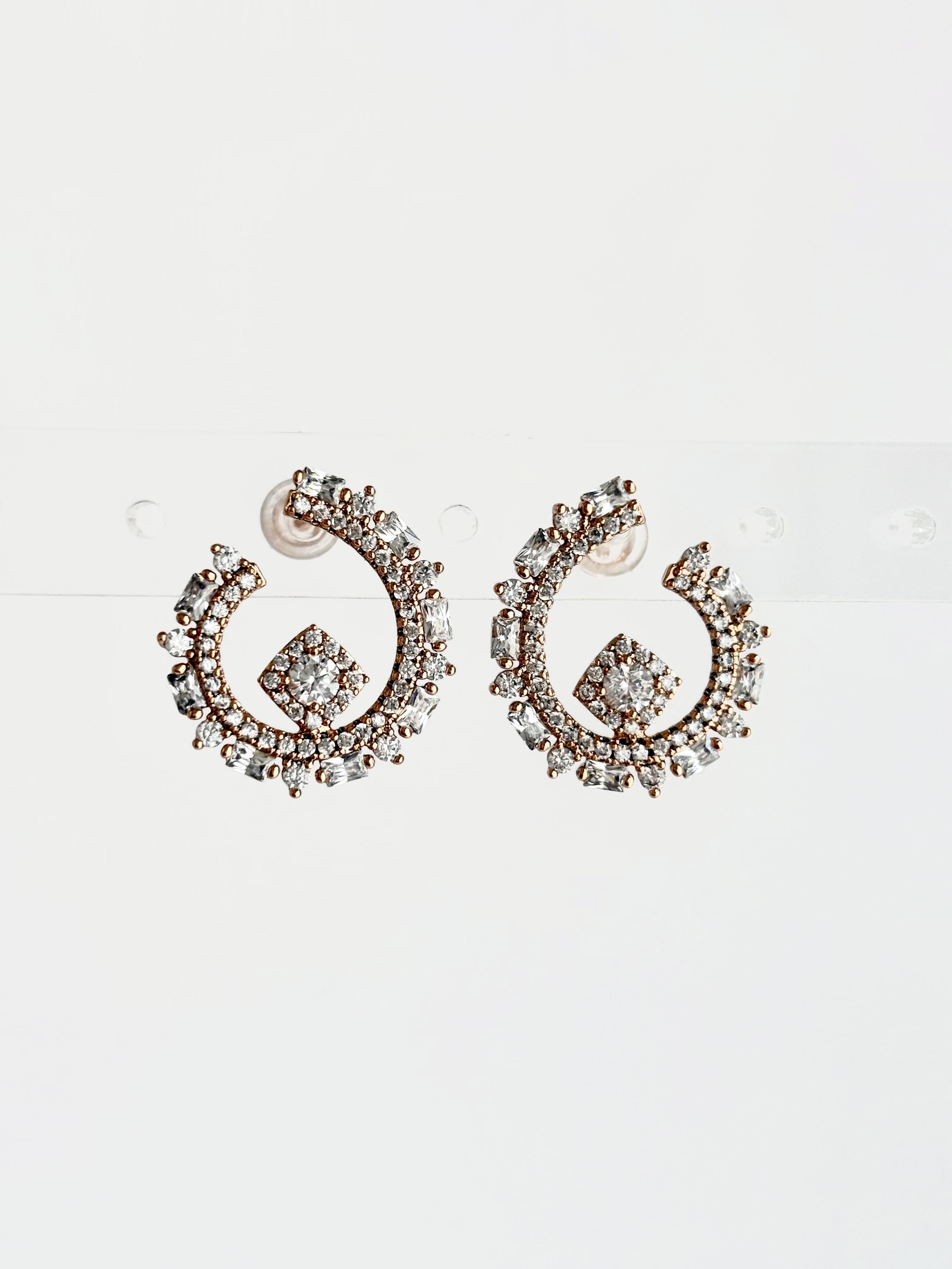 Zirkon Taşlı Abiye Küpe